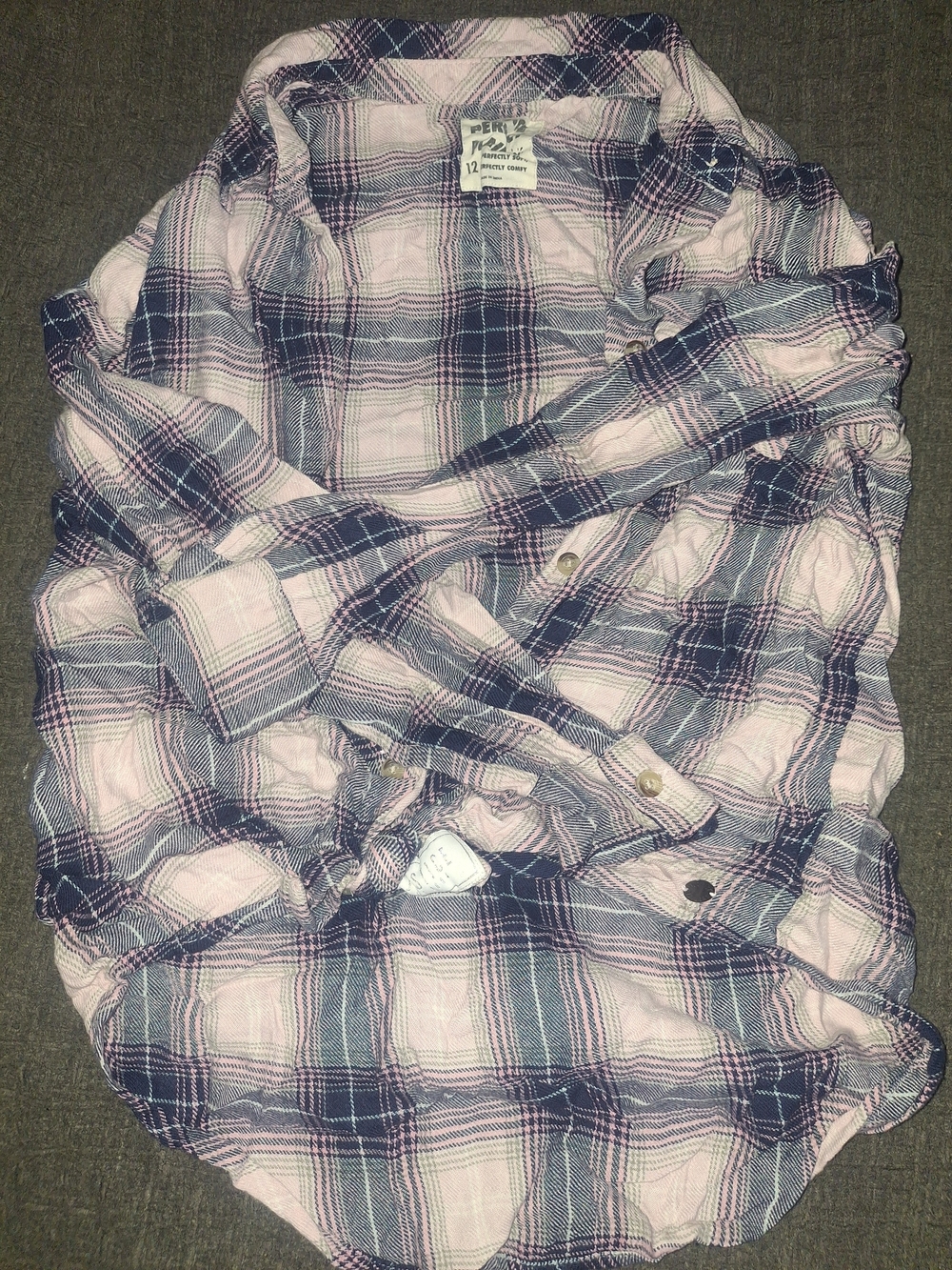 Periwinkle & Pink Plaid Button-Down Shirt for Kids -